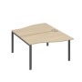 А4 А1 190 ДК (Дуб скандинавский/Антрацит) Рабочая станция каркас UNO столы 2х140 Техно
