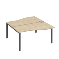 А4 А1 191 ДК (Дуб скандинавский/Антрацит) Рабочая станция каркас UNO столы 2х160 Техно