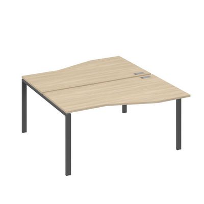 А4 А1 191 ДК (Дуб скандинавский/Антрацит) Рабочая станция каркас UNO столы 2х160 Техно
