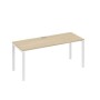 А4 Б1 016 ДК (Дуб скандинавский/Белый) Стол письменный на металлокаркасе UNO