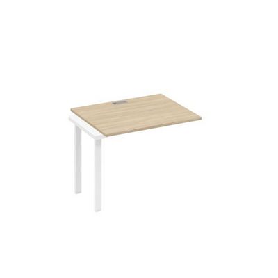 А4 Б1 022-1 ДК (Дуб скандинавский/Белый) Секция стола 100 рабочей станции на каркасе UNO