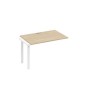 А4 Б1 023-1 ДК (Дуб скандинавский/Белый) Секция стола 120 рабочей станции на каркасе UNO