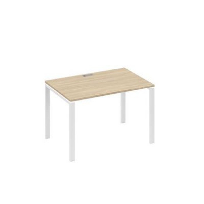 А4 Б1 023 ДК Стол письменный на металлокаркасе UNO, дуб скандинавский, белый металл