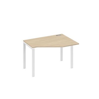 А4 Б1 052 ДК (Дуб скандинавский/Белый) Стол эргономичный правый "Техно" на металлокаркасе UNO