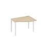 А4 Б1 052 ДК (Дуб скандинавский/Белый) Стол эргономичный правый "Техно" на металлокаркасе UNO