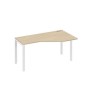 А4 Б1 056 ДК (Дуб скандинавский/Белый) Стол эргономичный правый "Техно" на металлокаркасе UNO