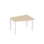 А4 Б1 062 ДК (Дуб скандинавский/Белый) Стол эргономичный правый "Техно" на металлокаркасе UNO