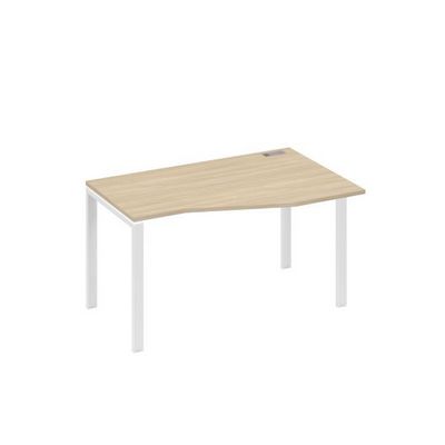 А4 Б1 064 ДК (Дуб скандинавский/Белый) Стол эргономичный правый "Техно" на металлокаркасе UNO