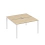 А4 Б1 174 ДК (Дуб скандинавский/Белый) Рабочая станция на каркасе UNO столы 2х140