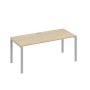 А4 С1 026 ДК (Дуб скандинавский/Серый) Стол письменный на металлокаркасе UNO