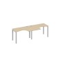 А4 С1 031-2 ДК (Дуб скандинавский/Серый) Рабочая станция UNO 2х120 столы Классика эргономичные