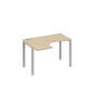 А4 С1 031 ДК (Дуб скандинавский/Серый) Стол эргономичный левый "Классика" на металлокаркасе UNO