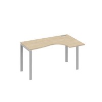 А4 С1 034 ДК (Дуб скандинавский/Серый) Стол эргономичный правый "Классика" на металлокаркасе UNO