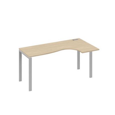 А4 С1 036 ДК (Дуб скандинавский/Серый) Стол эргономичный правый "Классика" на металлокаркасе UNO