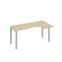 А4 С1 036 ДК (Дуб скандинавский/Серый) Стол эргономичный правый "Классика" на металлокаркасе UNO