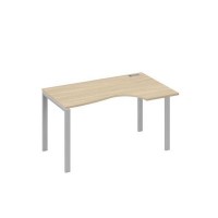 А4 С1 044 ДК (Дуб скандинавский/Серый) Стол эргономичный правый "Классика" на металлокаркасе UNO