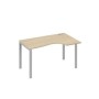 А4 С1 044 ДК (Дуб скандинавский/Серый) Стол эргономичный правый "Классика" на металлокаркасе UNO