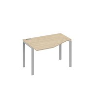 А4 С1 051 ДК (Дуб скандинавский/Серый) Стол эргономичный левый "Техно" на металлокаркасе UNO