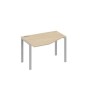 А4 С1 051 ДК (Дуб скандинавский/Серый) Стол эргономичный левый "Техно" на металлокаркасе UNO