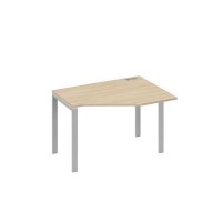А4 С1 052 ДК (Дуб скандинавский/Серый) Стол эргономичный правый "Техно" на металлокаркасе UNO