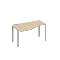 А4 С1 053 ДК (Дуб скандинавский/Серый) Стол эргономичный левый "Техно" на металлокаркасе UNO