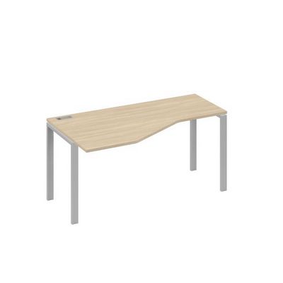А4 С1 055 ДК (Дуб скандинавский/Серый) Стол эргономичный левый "Техно" на металлокаркасе UNO