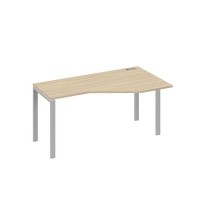 А4 С1 056 ДК (Дуб скандинавский/Серый) Стол эргономичный правый "Техно" на металлокаркасе UNO