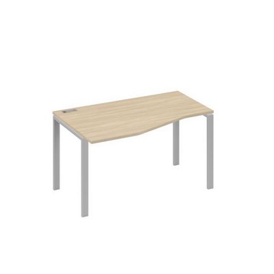 А4 С1 063 ДК (Дуб скандинавский/Серый) Стол эргономичный левый "Техно" на металлокаркасе UNO