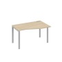 А4 С1 064 ДК (Дуб скандинавский/Серый) Стол эргономичный правый "Техно" на металлокаркасе UNO