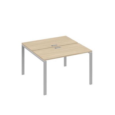 А4 С1 170 ДК (Дуб скандинавский/Серый) Рабочая станция на каркасе UNO столы 2х120