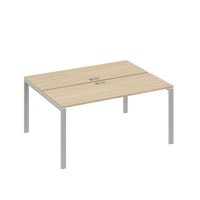 А4 С1 172 ДК (Дуб скандинавский/Серый) Рабочая станция на каркасе UNO столы 2х160