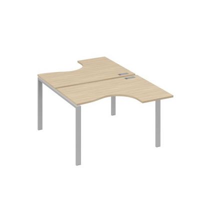 А4 С1 180 ДК (Дуб скандинавский/Серый) Рабочая станция опоры UNO столы 2х120 Классика