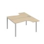 А4 С1 181 ДК (Дуб скандинавский/Серый) Рабочая станция опоры UNO столы 2х140 Классика