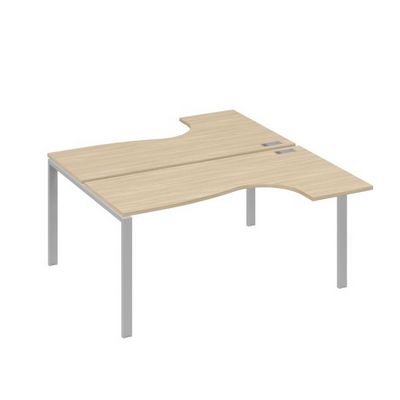 А4 С1 182 ДК (Дуб скандинавский/Серый) Рабочая станция опоры UNO столы 2х160 Классика