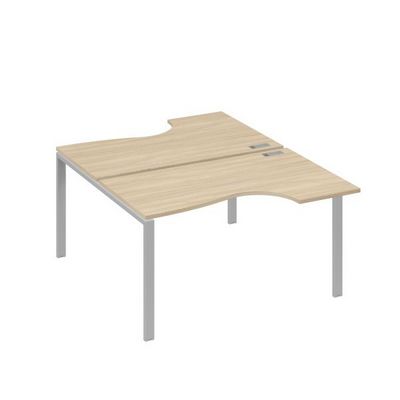 А4 С1 184 ДК (Дуб скандинавский/Серый) Рабочая станция опоры UNO столы 2х140 Классика