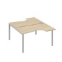 А4 С1 184 ДК (Дуб скандинавский/Серый) Рабочая станция опоры UNO столы 2х140 Классика