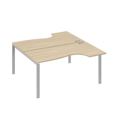 А4 С1 185 ДК (Дуб скандинавский/Серый) Рабочая станция опоры UNO столы 2х160 Классика