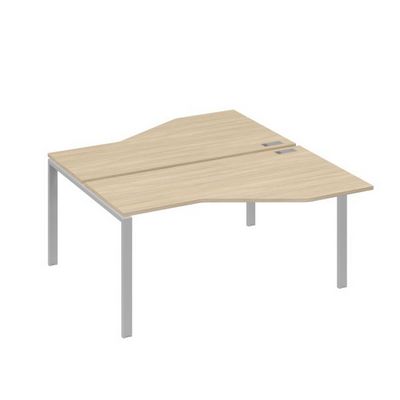 А4 С1 188 ДК (Дуб скандинавский/Серый) Рабочая станция опоры UNO со столами Техно 2х160