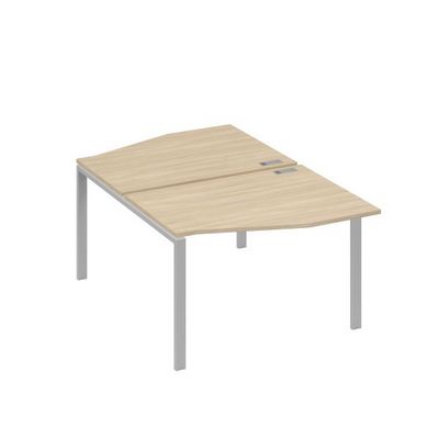 А4 С1 189 ДК (Дуб скандинавский/Серый) Рабочая станция каркас UNO столы 2х120 Техно