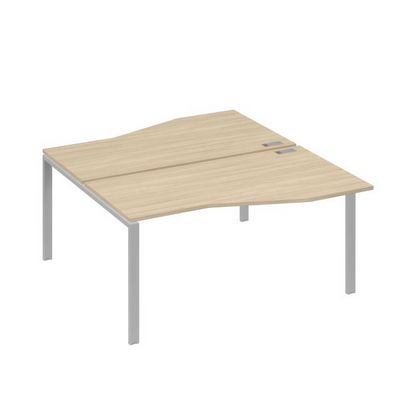 А4 С1 191 ДК (Дуб скандинавский/Серый) Рабочая станция каркас UNO столы 2х160 Техно