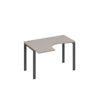 А4 А1 031 МП (Мокко премиум/Антрацит) Стол эргономичный левый "Классика" на металлокаркасе UNO