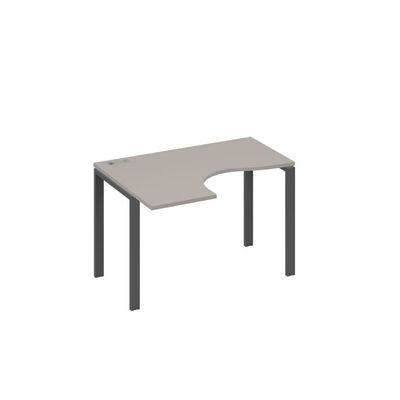 А4 А1 031 МП (Мокко премиум/Антрацит) Стол эргономичный левый "Классика" на металлокаркасе UNO