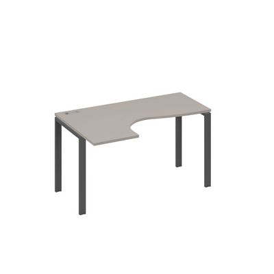 А4 А1 033 МП (Мокко премиум/Антрацит) Стол эргономичный левый "Классика" на металлокаркасе UNO