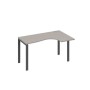 А4 А1 034 МП (Мокко премиум/Антрацит) Стол эргономичный правый "Классика" на металлокаркасе UNO