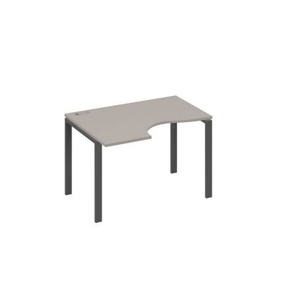 А4 А1 041 МП (Мокко премиум/Антрацит) Стол эргономичный левый "Классика" на металлокаркасе UNO