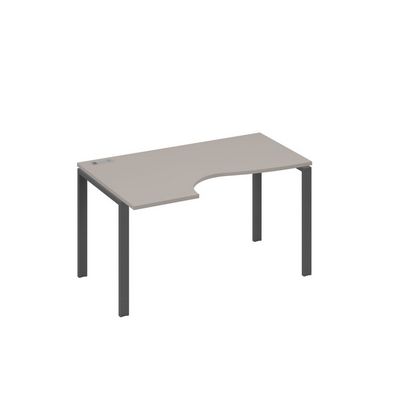 А4 А1 043 МП (Мокко премиум/Антрацит) Стол эргономичный левый "Классика" на металлокаркасе UNO