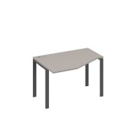А4 А1 051 МП (Мокко премиум/Антрацит) Стол эргономичный левый "Техно" на металлокаркасе UNO
