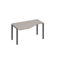 А4 А1 053 МП (Мокко премиум/Антрацит) Стол эргономичный левый "Техно" на металлокаркасе UNO