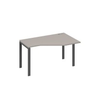 А4 А1 054 МП (Мокко премиум/Антрацит) Стол эргономичный правый "Техно" на металлокаркасе UNO