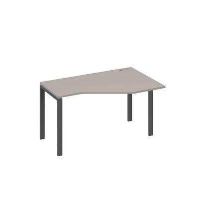 А4 А1 054 МП (Мокко премиум/Антрацит) Стол эргономичный правый "Техно" на металлокаркасе UNO